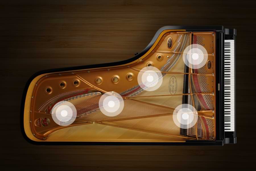 Multi-channel sampling image of piano