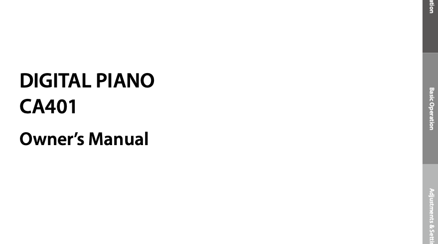 CA401 Owners Manual